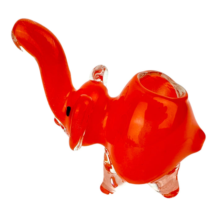 3" Small Elephant Colored - Glass Hand Pipe (Assorted Colors)