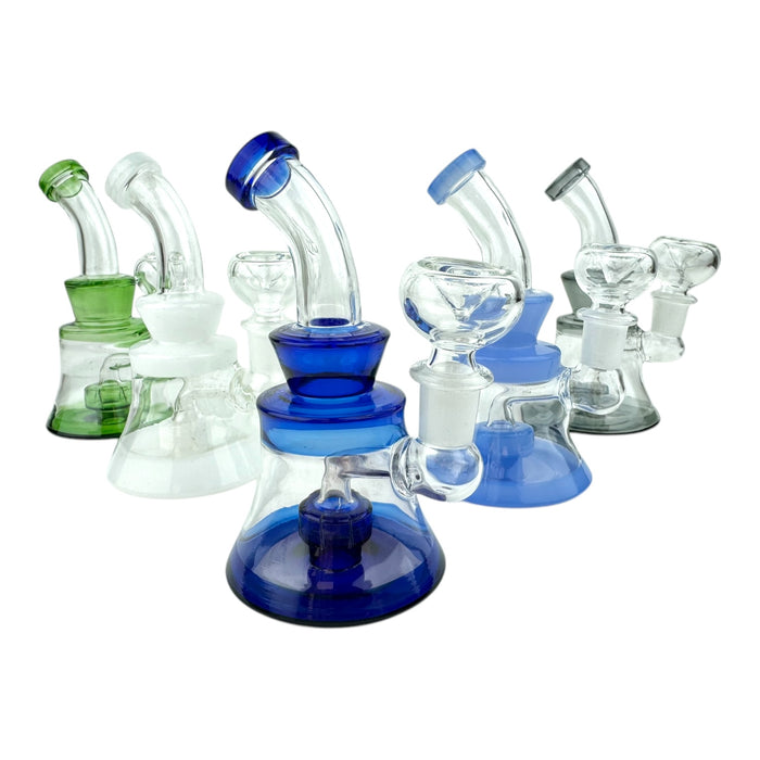 5.5" Color Clear Hourglass Water Pipe