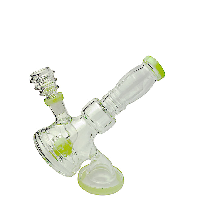 7" Dual Base Glass Water Pipe