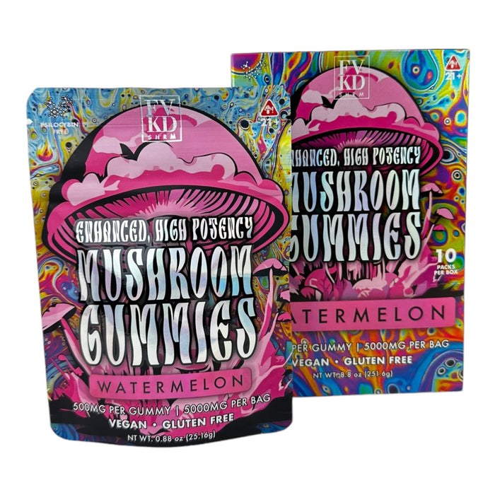 FVKD 500mg Mushroom Gummies 10 Gummies / Pack | 10 Pack / Display |10 Displays / Case