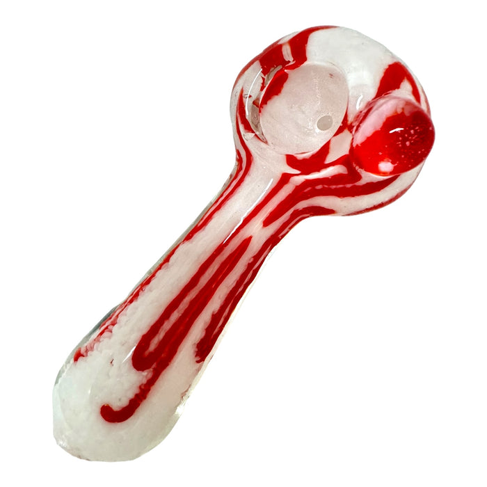 4” Wigwag Button Glass Hand Pipe