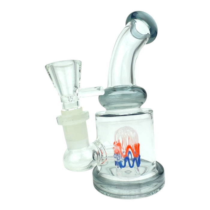 5.5" Bent Neck Glass Water Pipe "WP1214" (Assorted Colors)