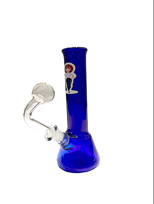 G/G 10mm Beaker Shape OB Water Pipe -Assorted Stickers