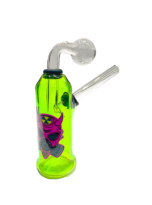 Colored Glass Bell Shape Medium 38x4 OB Water Pipe - Assorted Stickers