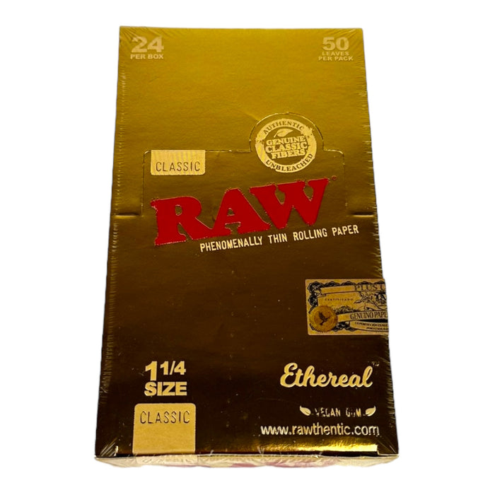 Raw Ethereal 1 1/4 Rolling Paper | 50 Leaves/Pack | 24Pack/Box