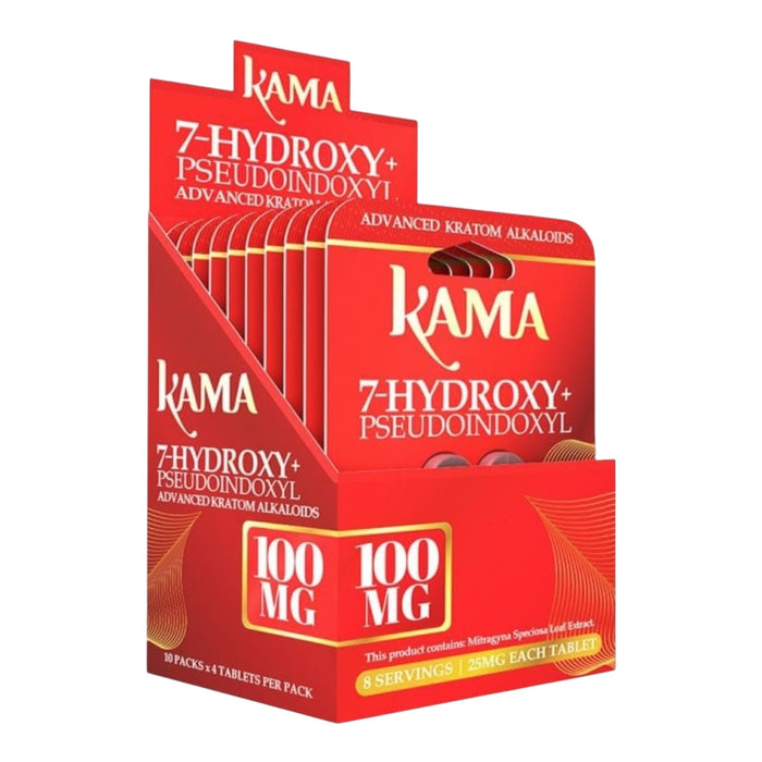 KAMA 7-Hydroxy + Pseudo 100mg Tablets | 4Tab | 10pc Display