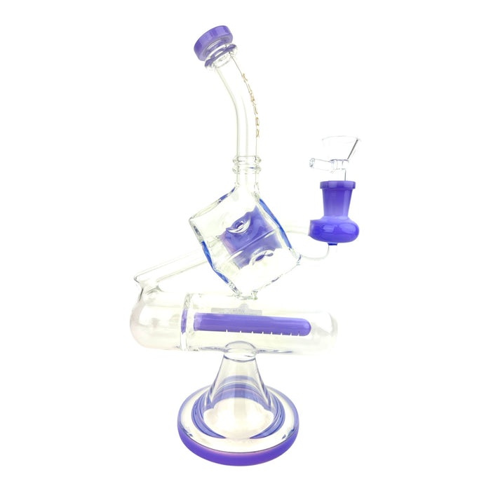 Cali Cloud X 10.5" Inline Perc Tube Square Bent Neck Water Pipe "WP14"