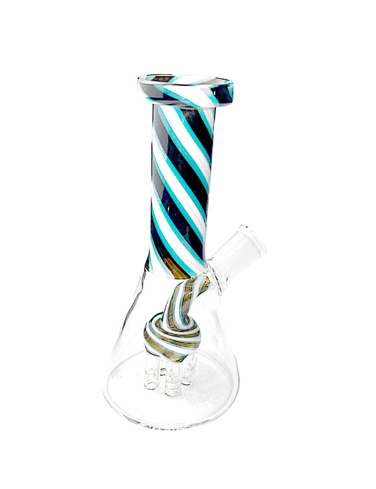 6" Swirl Beaker 4 Tree Perk Water Pipe