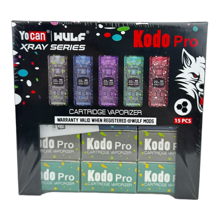 Yocan | Wulf Xray Series Kodo Pro Cartridge Vaporizer 15pc Display