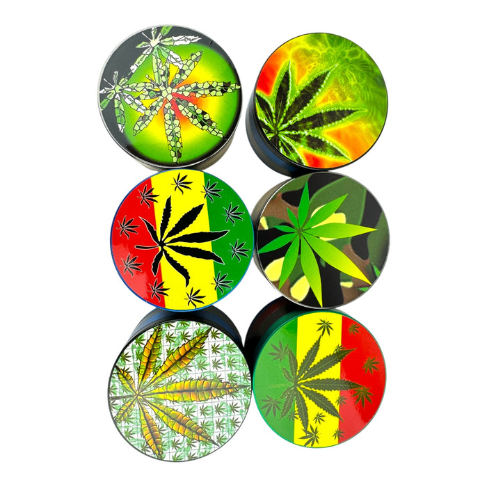 Loadstone Tobacco Grinder - Weed Leaf (6pc Display)