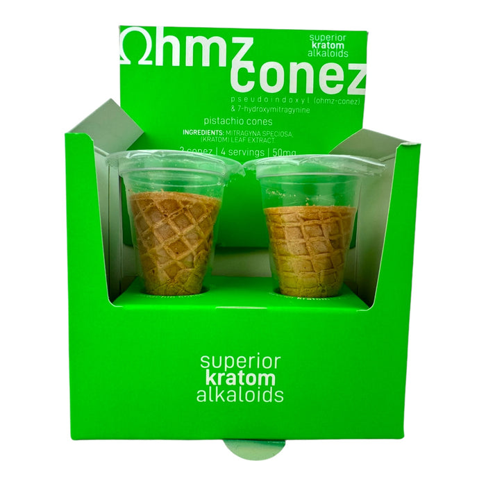 OHMZ Conez  7-OH 50 mg 2 Pistachio cones / Pack - 8Packs/ Display |10 Displays / Case