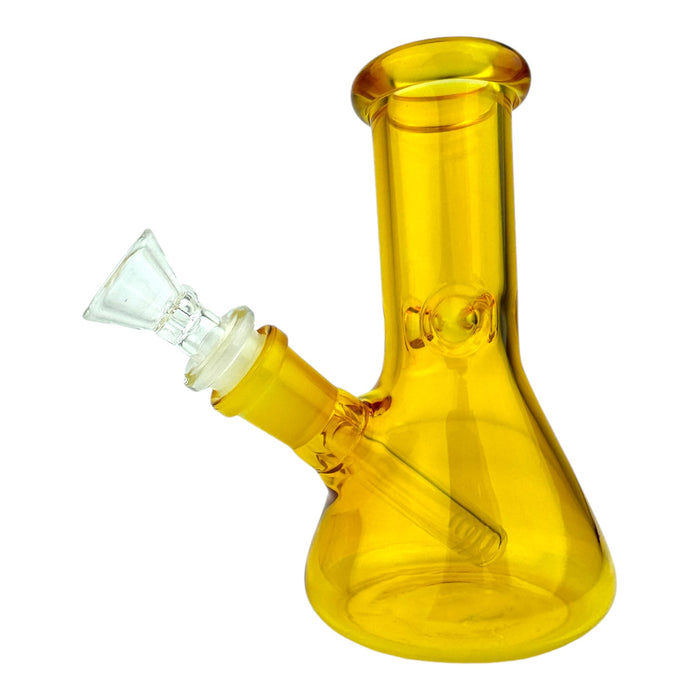 6" Mini Color Glass Beaker Water Pipe