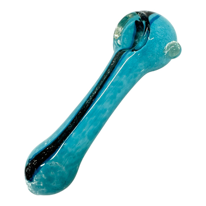 5" Colored Wigwag Dichro Stripe Glass Hand Pipe