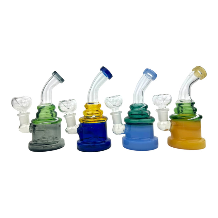 5" Mini Cup Cake Glass Water Pipe (Assorted Colors