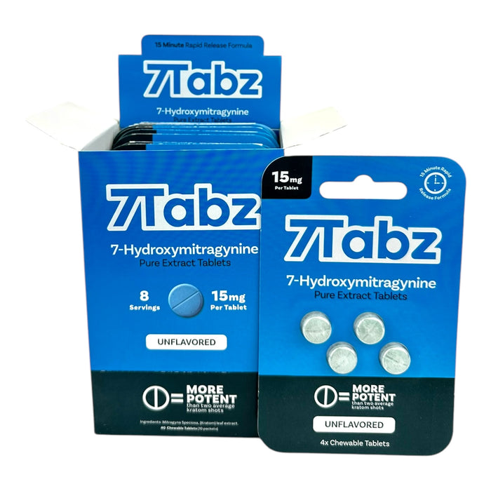 7Tabz 7-OH 15mg Tabs 4Tab-Blister Pack- 10pack Display | 20 D/Case