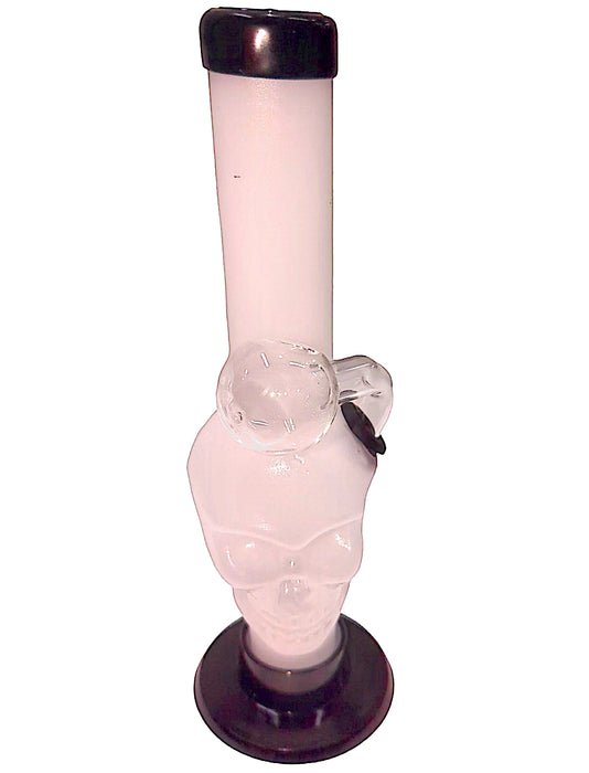 8" Skull Straight Neck Acrylic Water Pipe