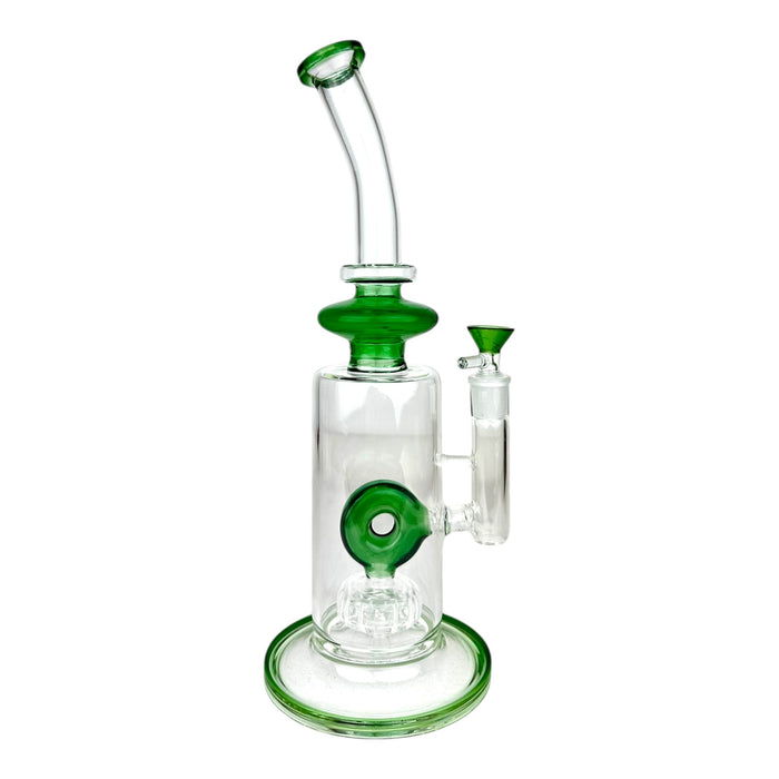 13" Donut Perc Tall Glass Water Pipe