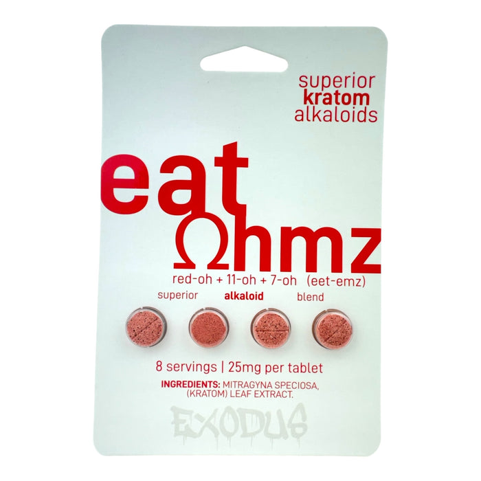 EAT OHMZ Red-oh+11-oh + 7-oh 25mg 4Tab / Pack - 6 Packs / Display | 30Displays /Case