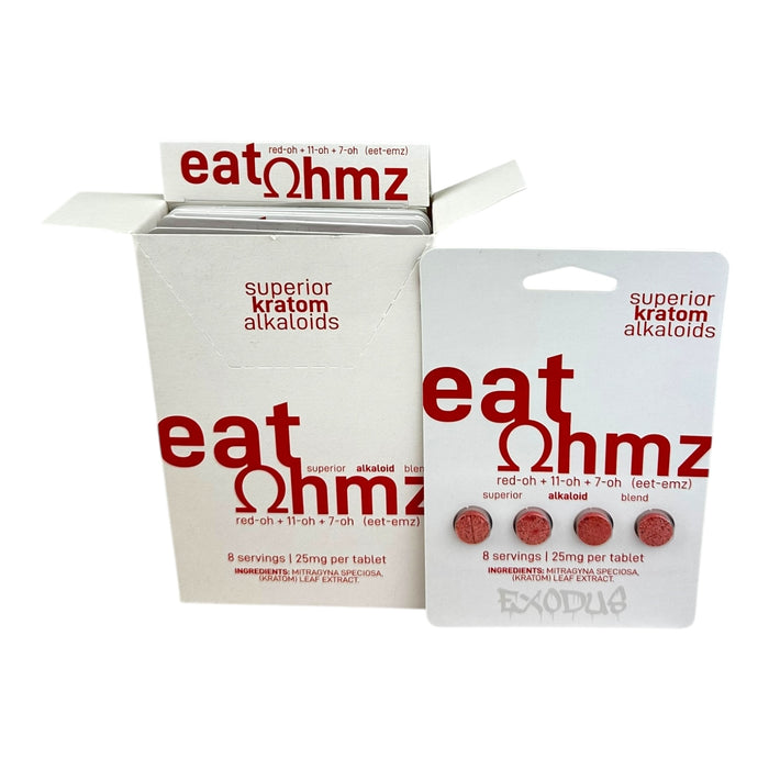 EAT OHMZ Red-oh + 7-oh 25mg 4Tab / Pack - 6 Packs / Display | 30Displays /Case