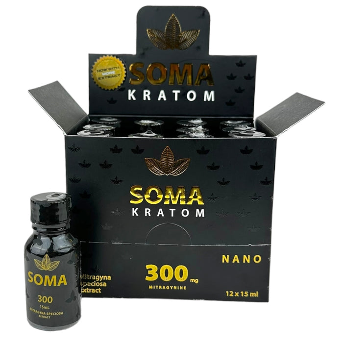 Soma 300mg 15ml Nano Mitragyna Kratom Shot 12 Bottles / Display | 12 Displays / Case