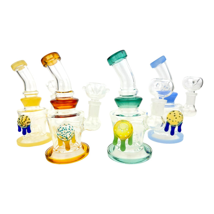 6.5" Stacked Implosion Dripping Glass Water Pipe