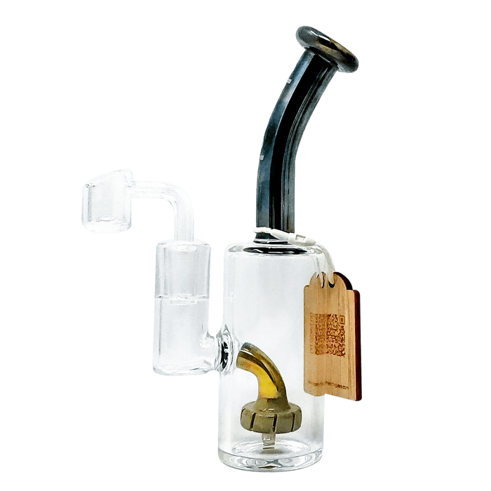 7" CHEECH Fumed Cylinder Shape Glass Water Pipe 'CH-129'