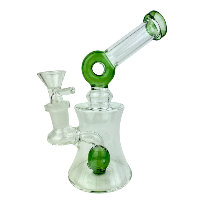 7" Hourglass Donut Glass Water Pipe "WP1250"