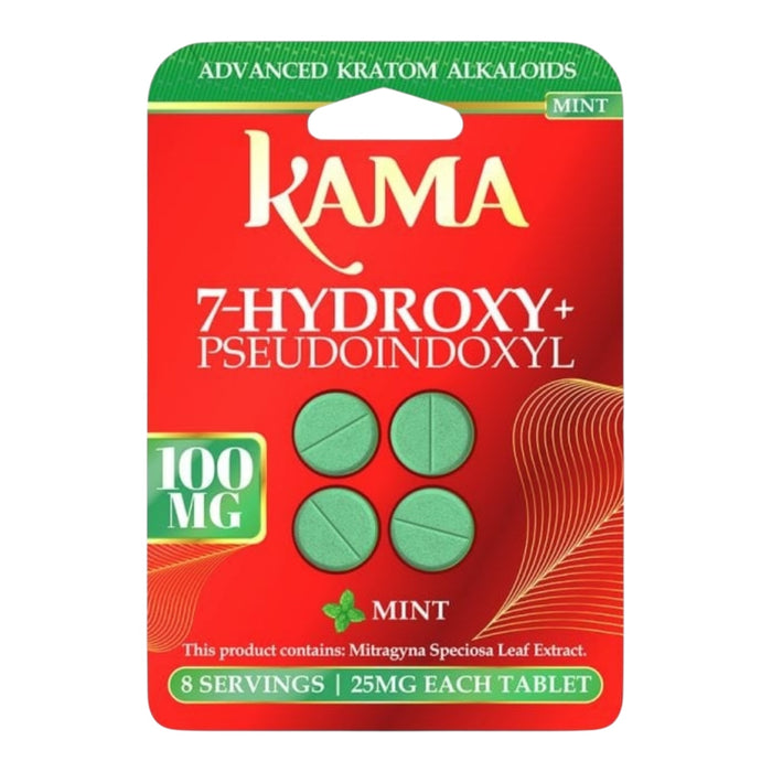 KAMA 7-Hydroxy + Pseudo 100mg Tablets | 4Tab | 10pc Display