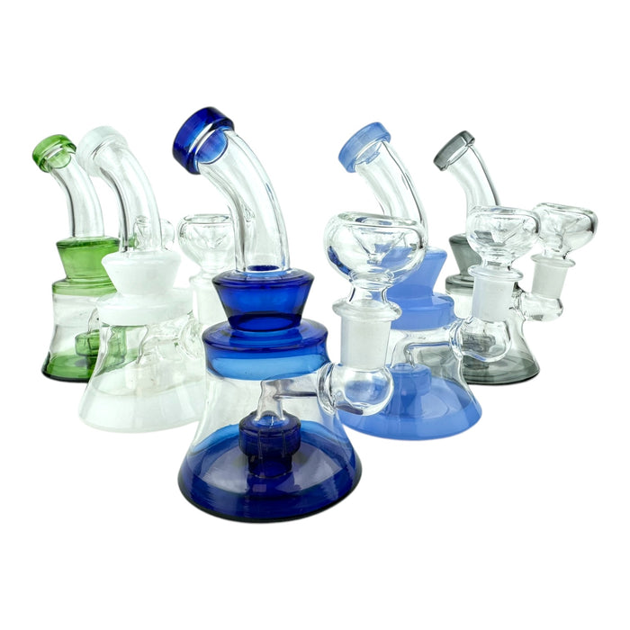 5.5" Color Clear Hourglass Water Pipe