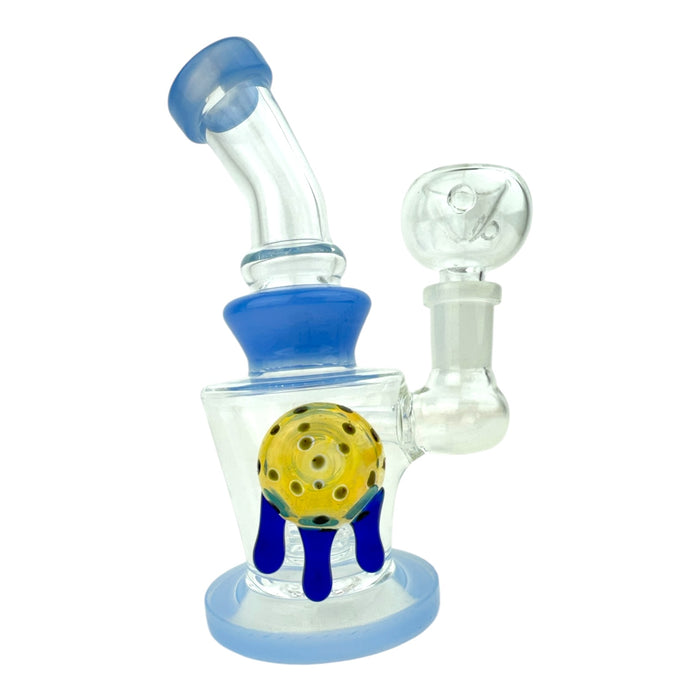 6.5" Stacked Implosion Dripping Glass Water Pipe