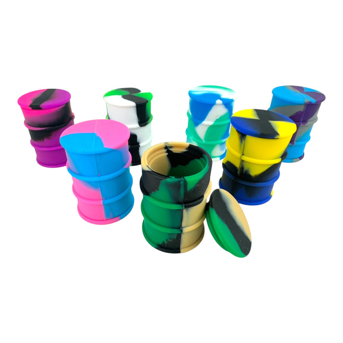 Oil Barrel Silicone Jar (Assorted Colors)