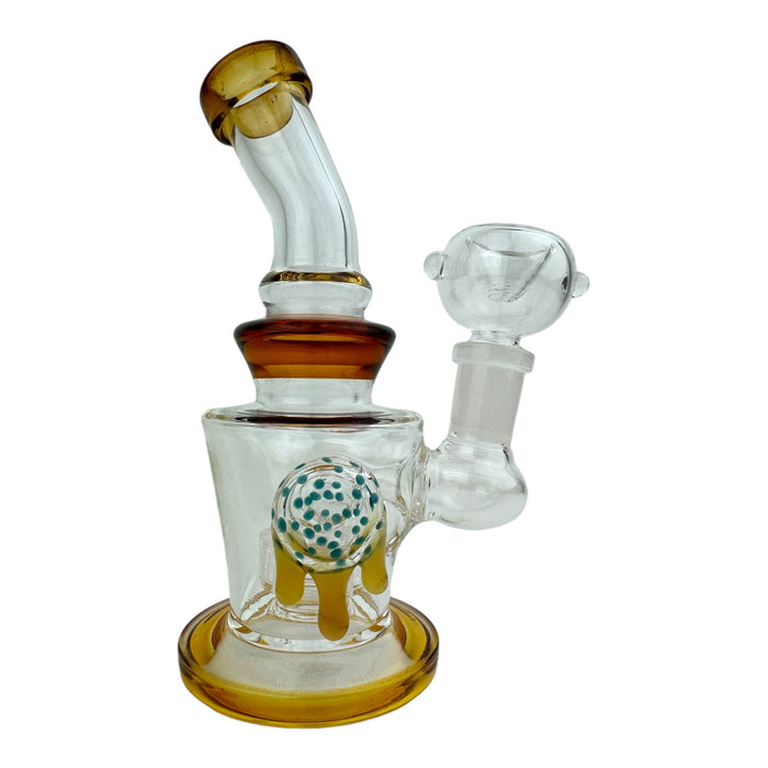 6.5" Stacked Implosion Dripping Glass Water Pipe