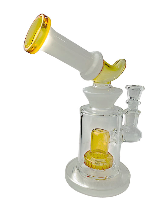 8.5" Bent Colored Recyclers Glass Water Pipe