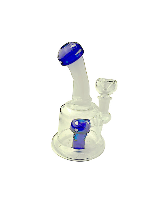 6.5” Mushroom Glass Water Pipe