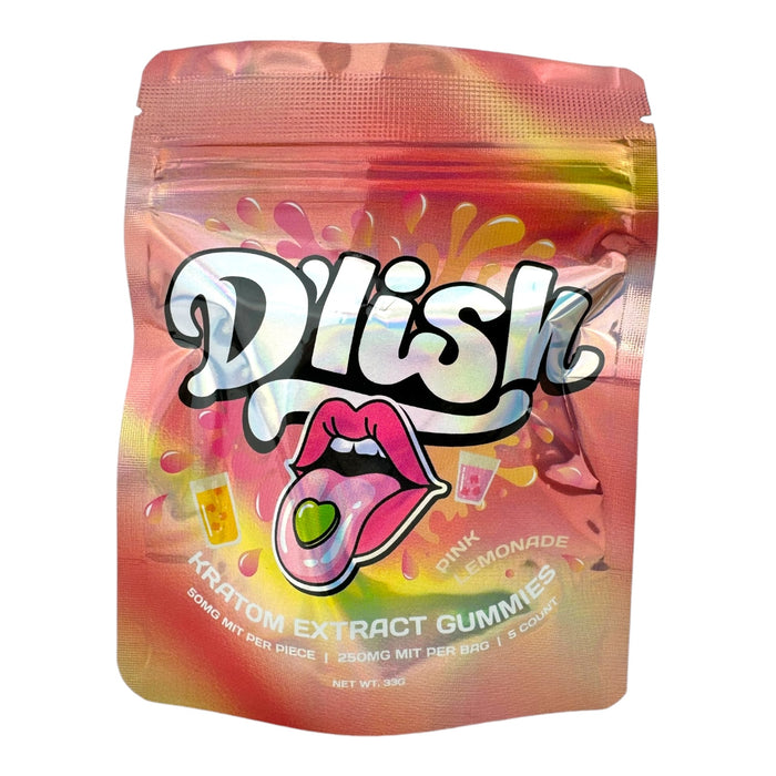 Dlish Kratom Gummies 50mg Mit / Pc | 250mg / 5ct Bag | 10 Bags / Display