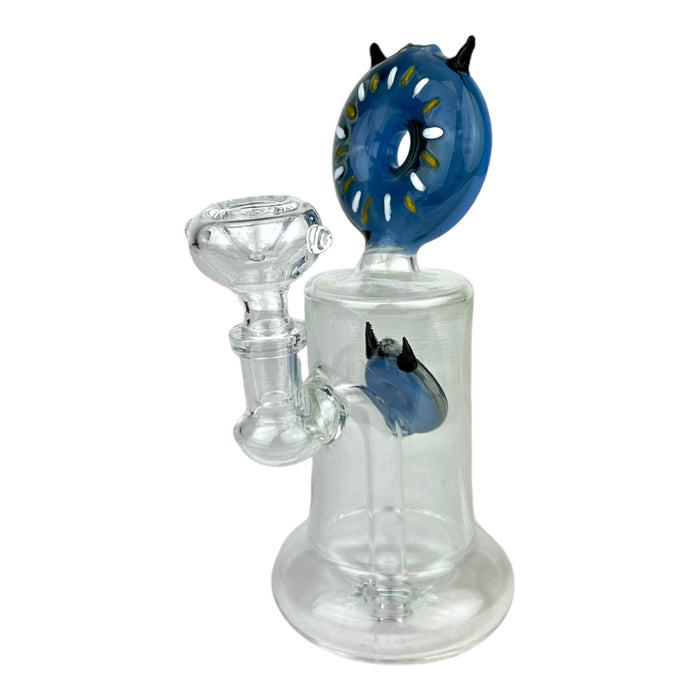 7" Devil Double Donuts Glass Water Pipe