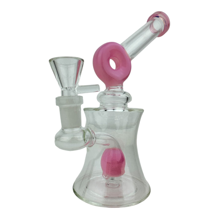 7" Hourglass Donut Glass Water Pipe "WP1213"(Assorted Colors)