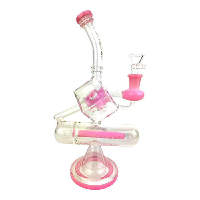 Cali Cloud X 10.5" Inline Perc Tube Square Bent Neck Water Pipe "WP14"