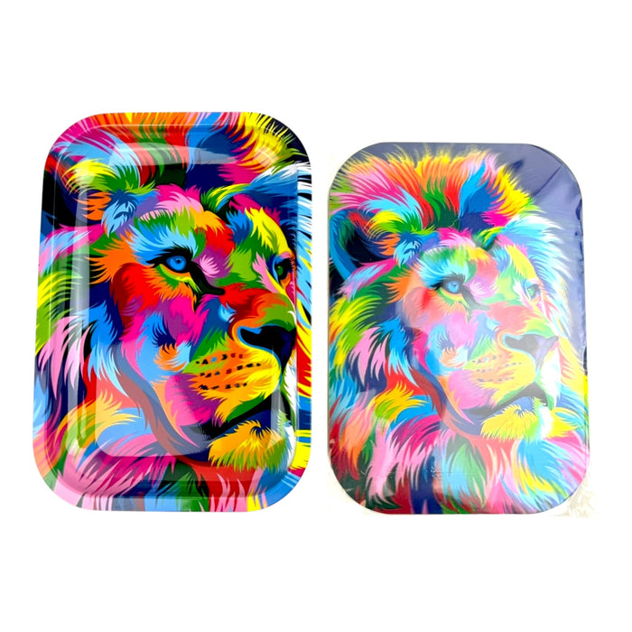 3D Medium Metal Rolling Tray With Magnetic Lid 6" x 9"