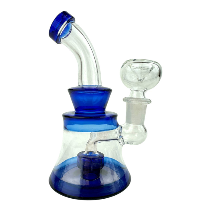 5.5" Color Clear Hourglass Water Pipe