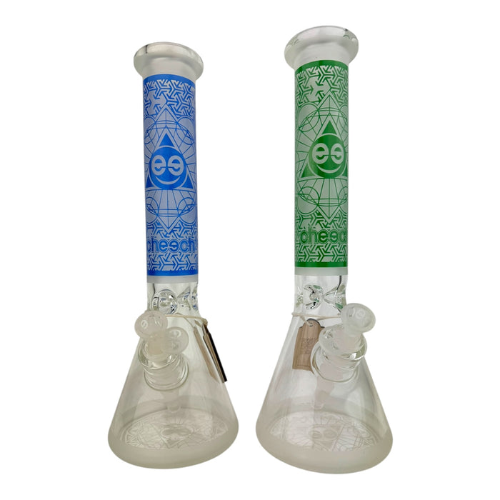 15.5" CHEECH Frosted Texture Beaker Glass Water Pipe 'CH-161'