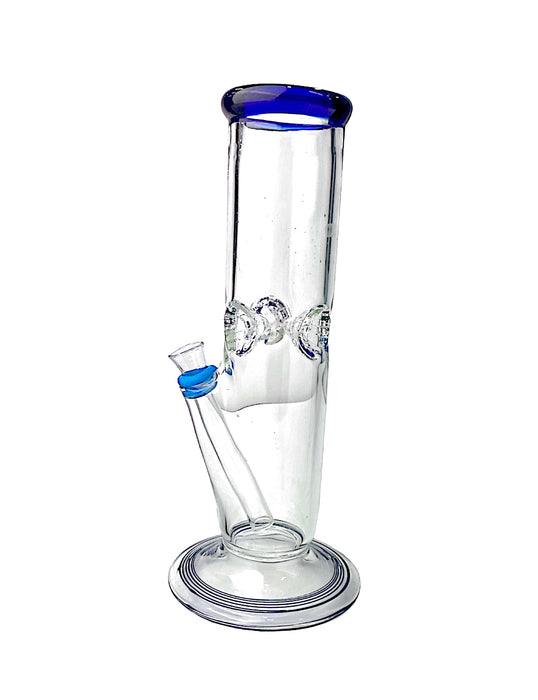 9" Swirl base Straight Glass on Glass Water Pipe