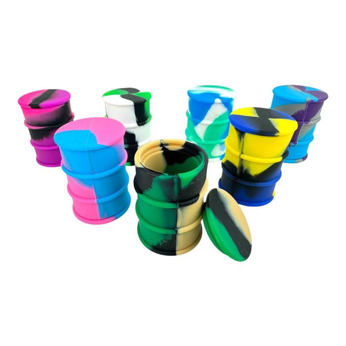 Oil Barrel Silicone Jar (Assorted Colors)