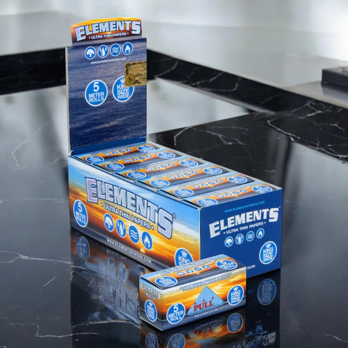 Elements 5 Meter Rolls King Size Wide (24 Rolls Per Box)  | 50 Displays / Case