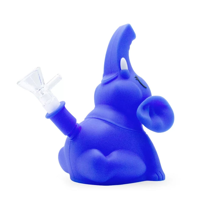 6" Sleepy Elephant Silicone Water Pipe