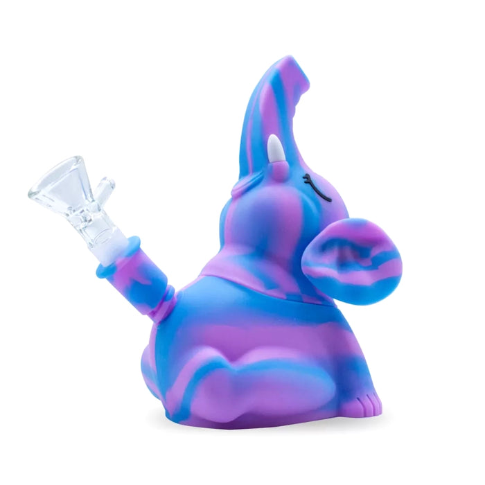 6" Sleepy Elephant Silicone Water Pipe