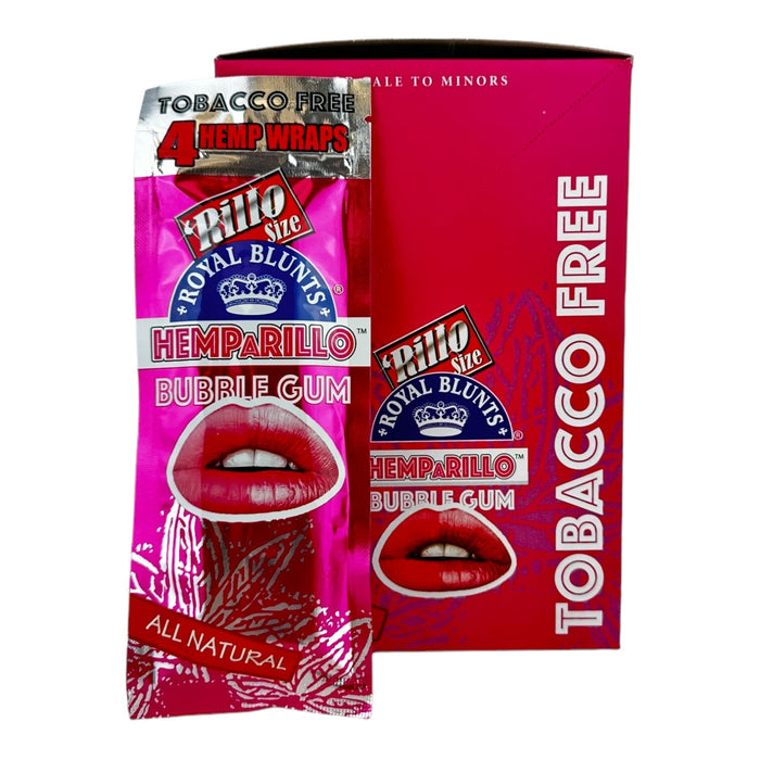 Royal Blunts HEMPARILLO Rillo Size 4 Wraps/Pouch | 15 Pouchs/Box | 30 Display/Case