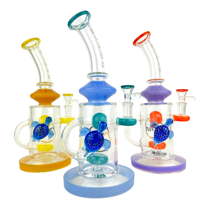 Cali Cloud 11" Turtle Bent Neck Water Pipe "WP31"