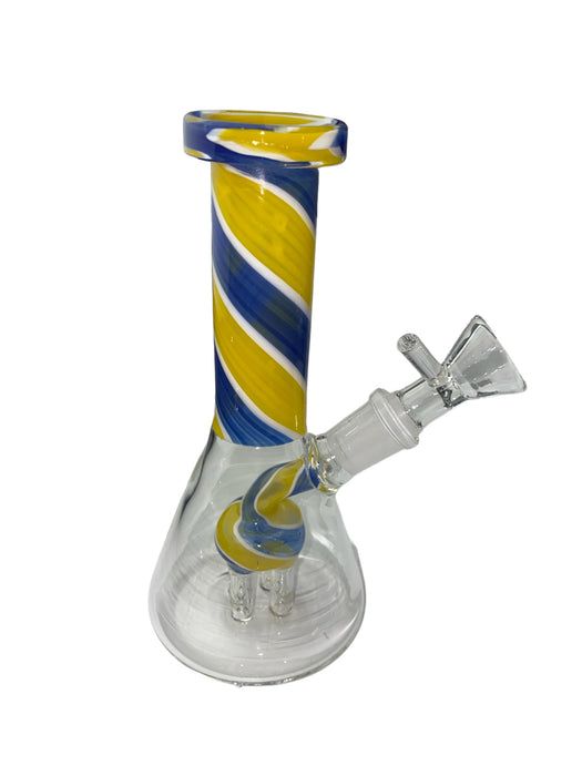 6" Swirl Beaker 4 Tree Perk Water Pipe