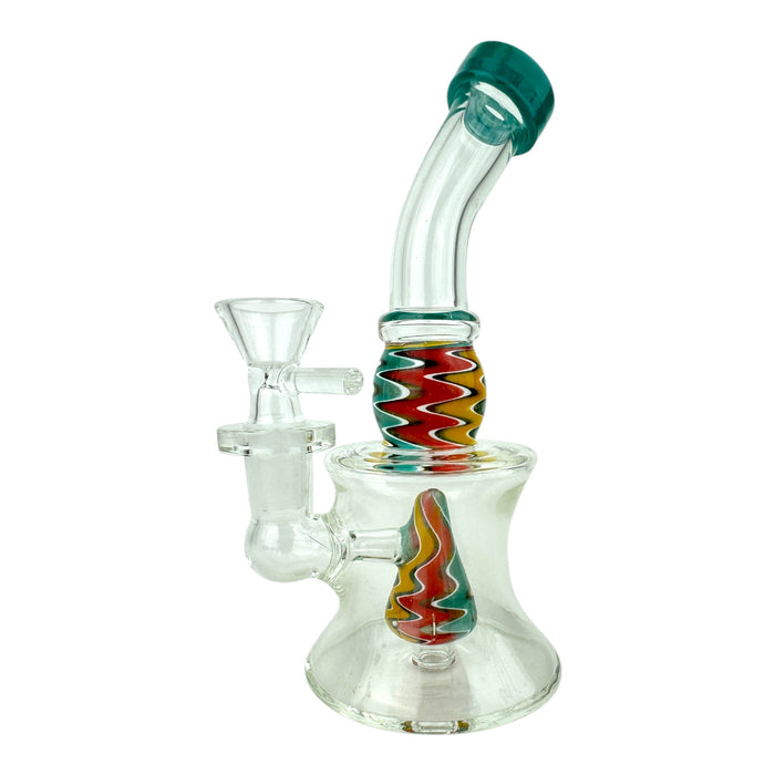 5.5" Mini Bent Neck WigWag Hourglass Water Pipe "WP-1158"